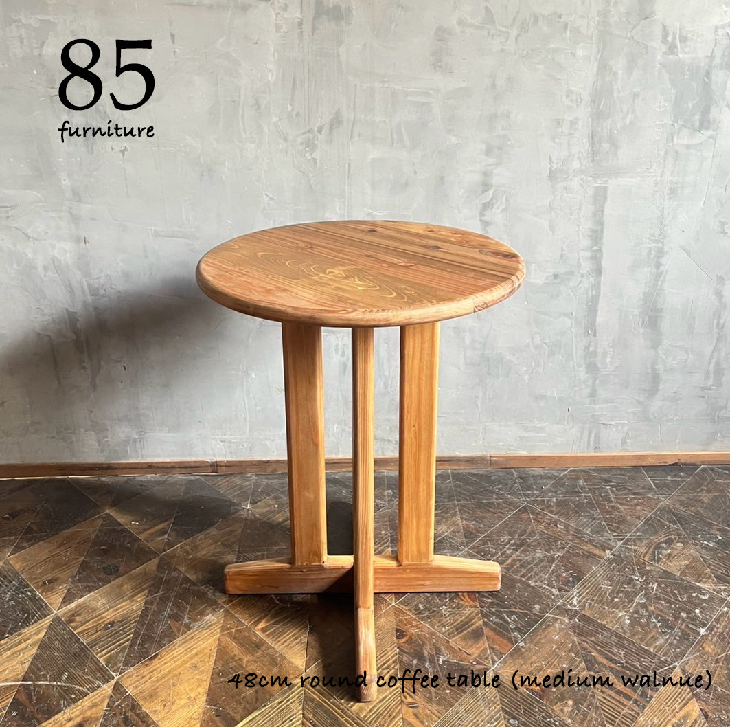 【コーヒーテーブル】直径48cm 高さ60cm 十字脚