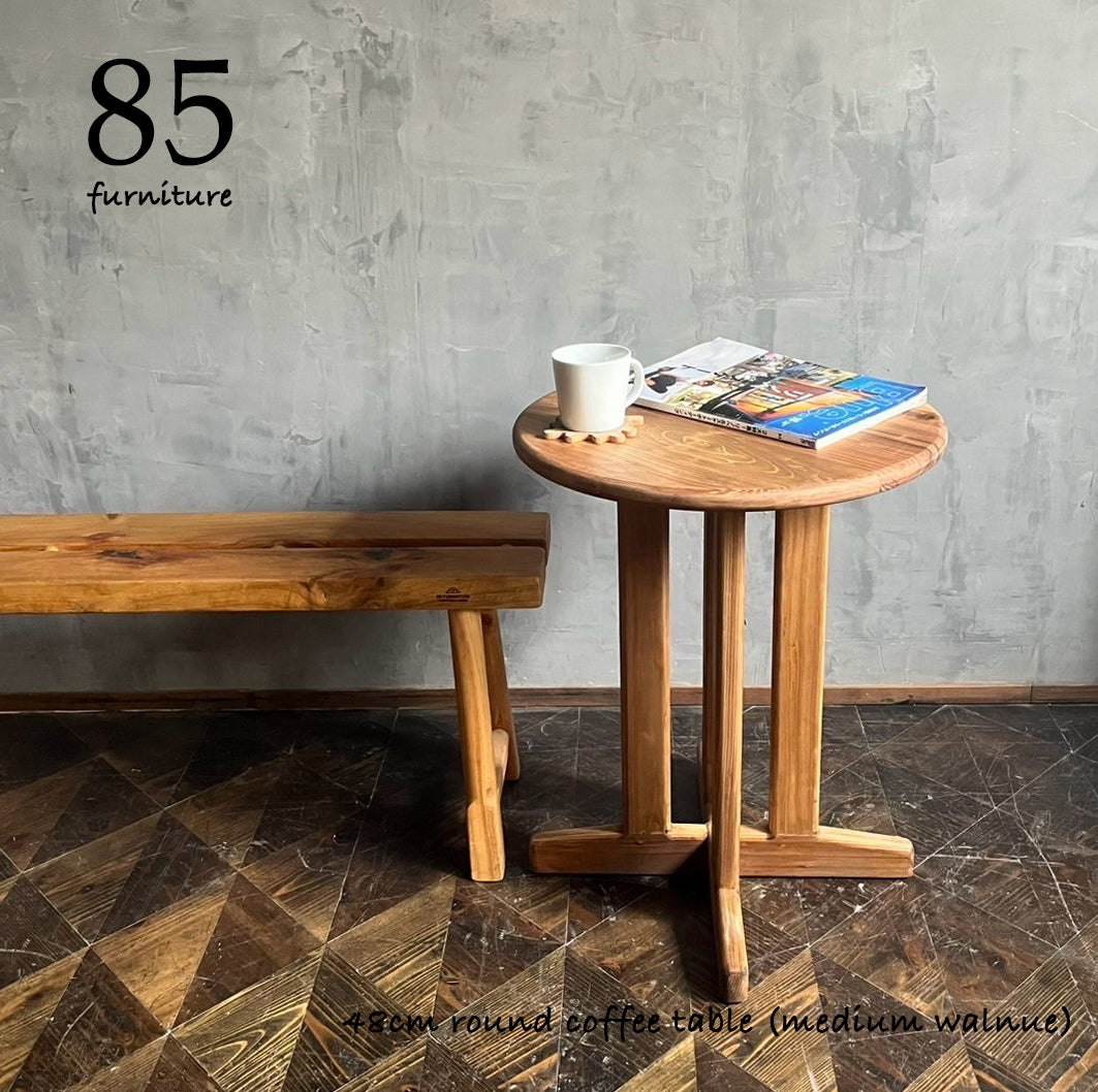 【コーヒーテーブル】直径48cm 高さ60cm 十字脚