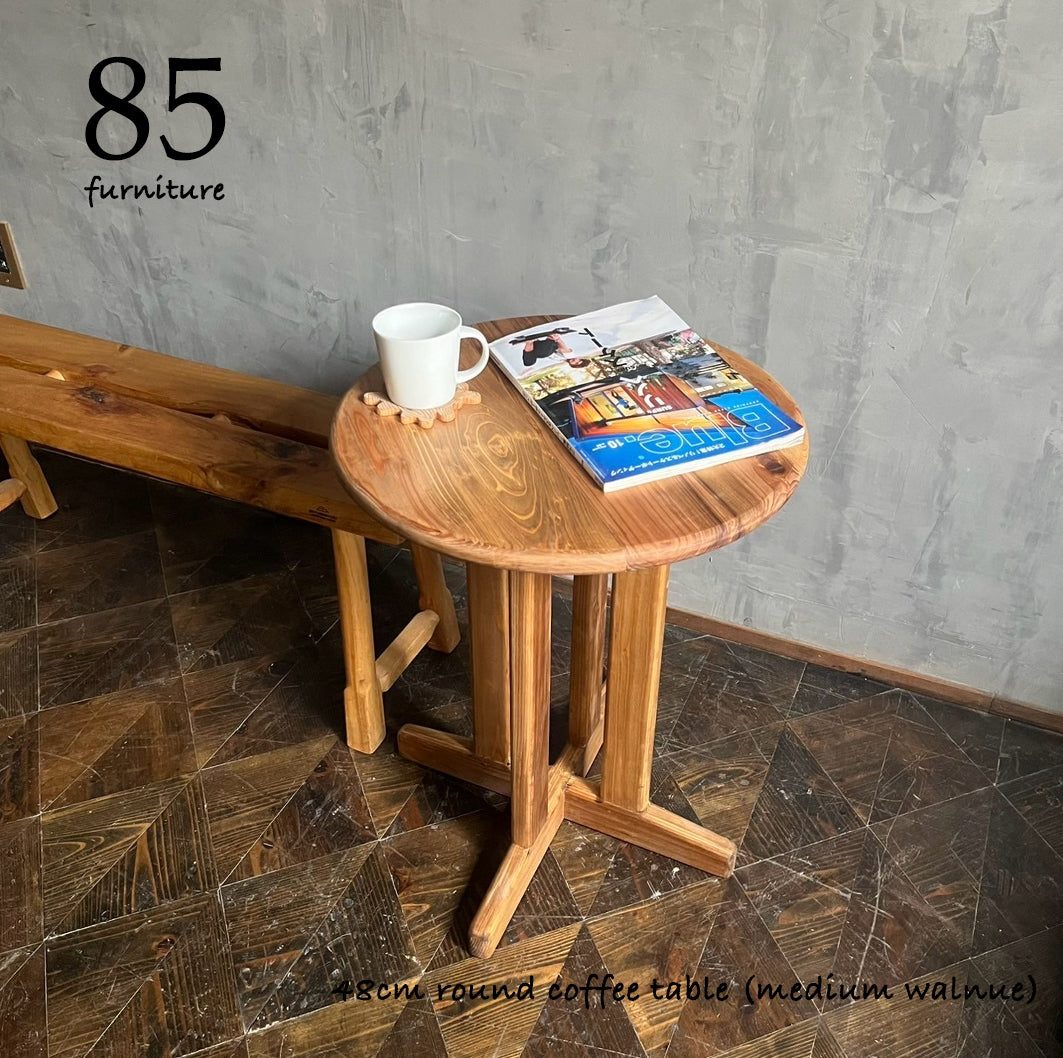 【コーヒーテーブル】直径48cm 高さ60cm 十字脚