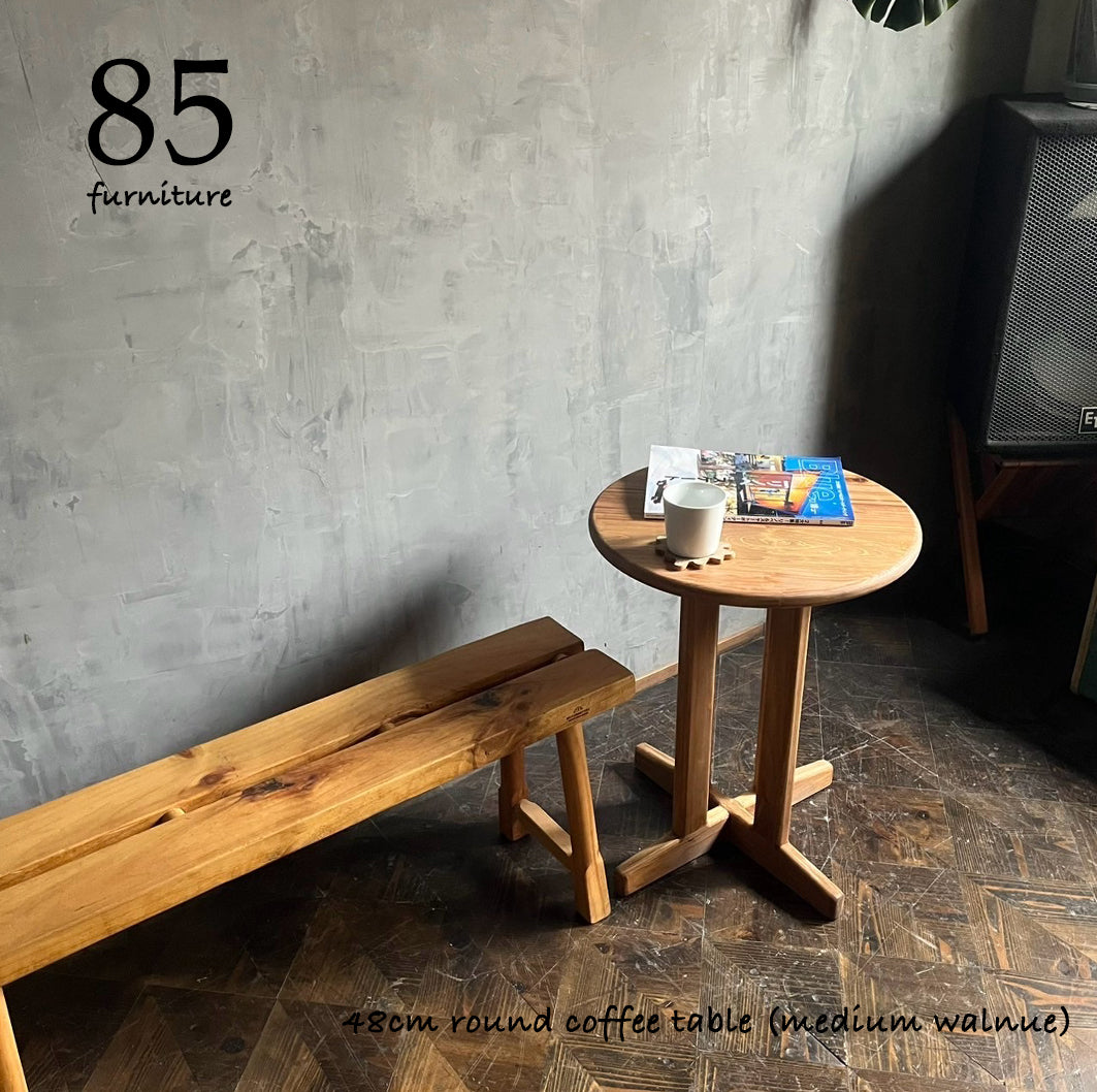【コーヒーテーブル】直径48cm 高さ60cm 十字脚