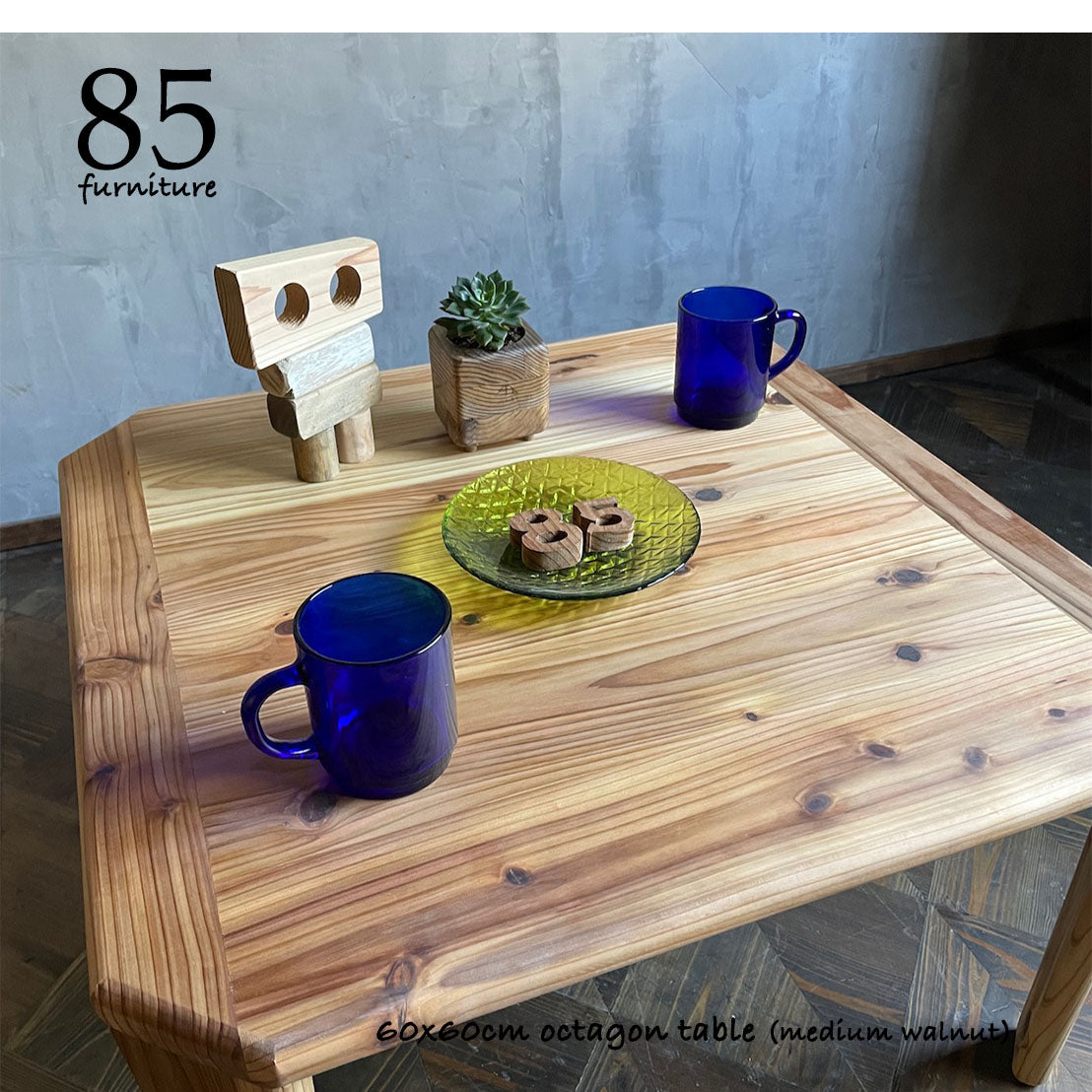 【癒されるちゃぶ台】60×48cm/60×60cm　折りたたみ脚　ローテーブル　 無垢材　【サイズオーダー可能】