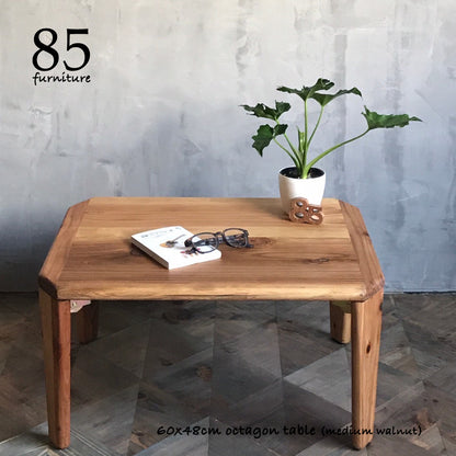 【癒されるちゃぶ台】60×48cm/60×60cm　折りたたみ脚　ローテーブル　 無垢材　【サイズオーダー可能】