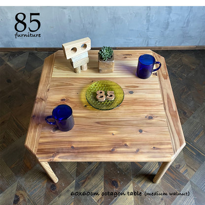 【癒されるちゃぶ台】60×48cm/60×60cm　折りたたみ脚　ローテーブル　 無垢材　【サイズオーダー可能】