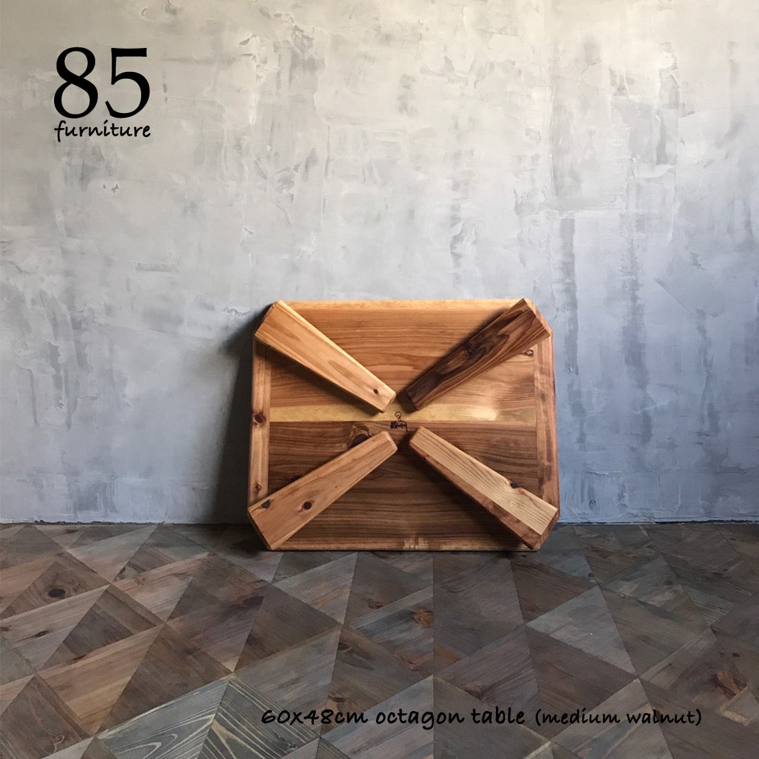 【癒されるちゃぶ台】60×48cm/60×60cm　折りたたみ脚　ローテーブル　 無垢材　【サイズオーダー可能】