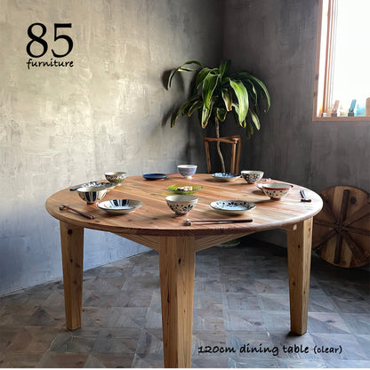 【癒されるダイニングテーブル】直径110cm 4本脚　