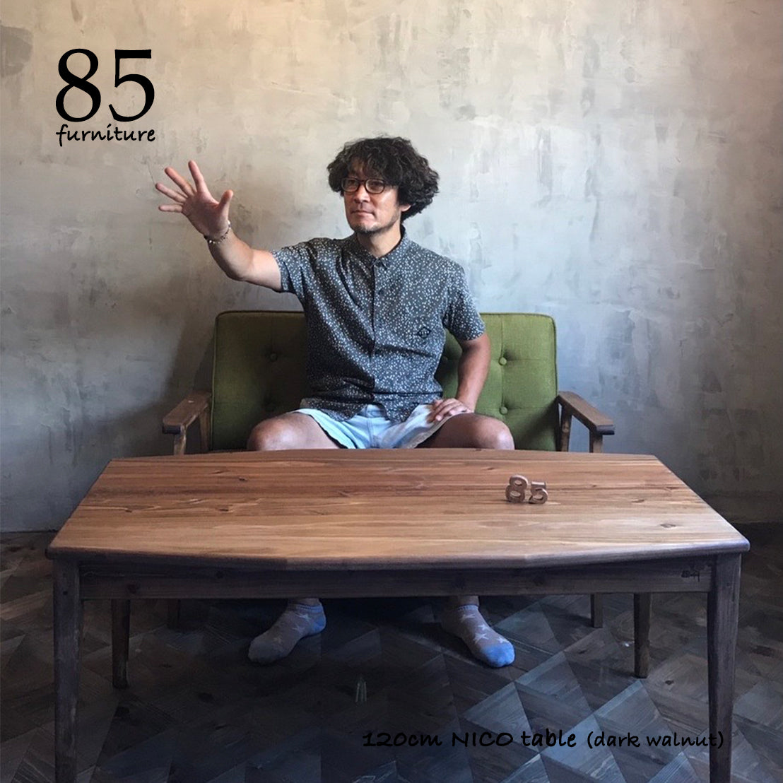 【ニコテーブル】100〜130×65cm