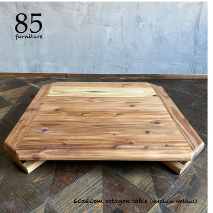 【癒されるちゃぶ台】60×48cm/60×60cm　折りたたみ脚　ローテーブル　 無垢材　【サイズオーダー可能】