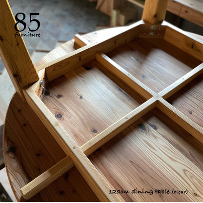 【癒されるダイニングテーブル】直径110cm 4本脚　