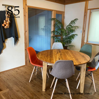 【癒されるダイニングテーブル】直径110cm 4本脚　