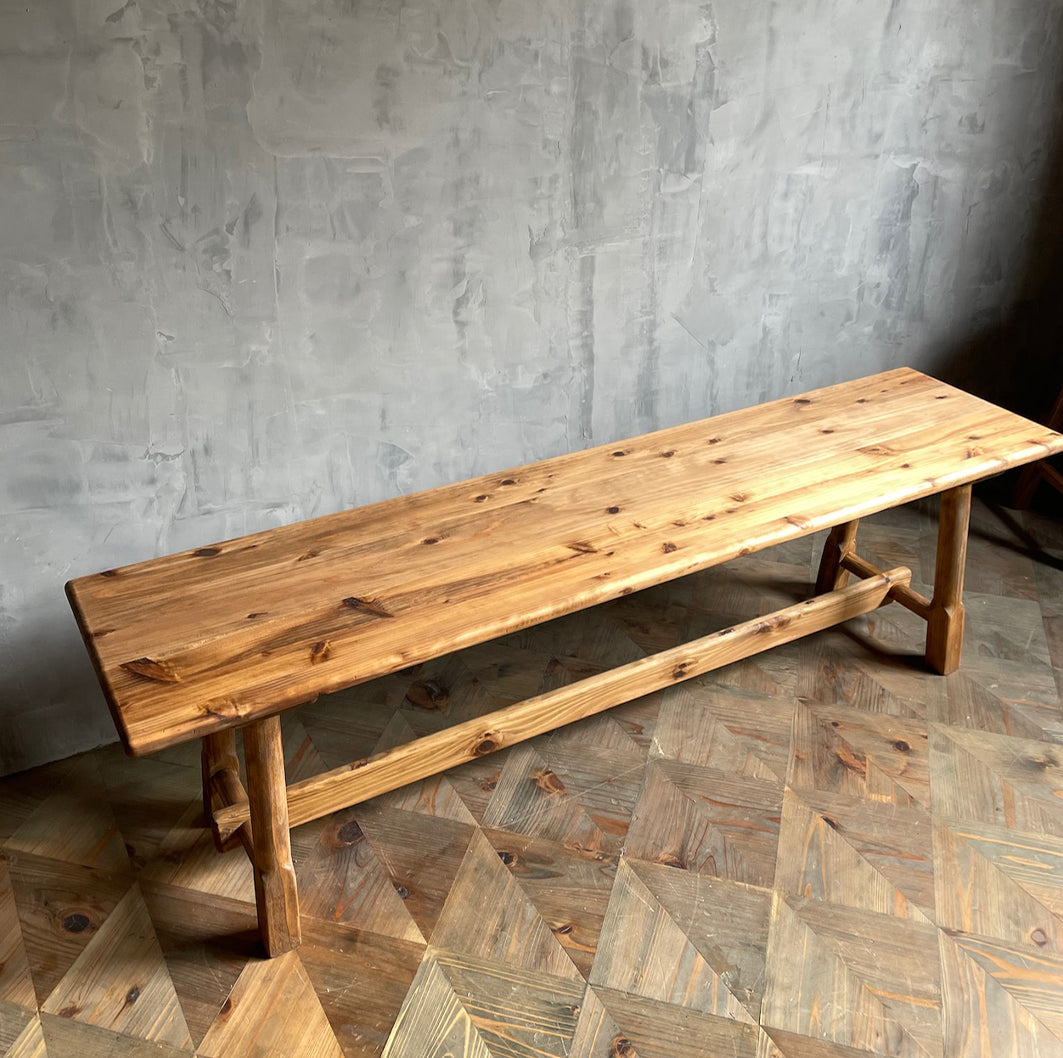 【癒されるベンチスツール】幅80-138cm　奥行30-33cm 高さ41cm