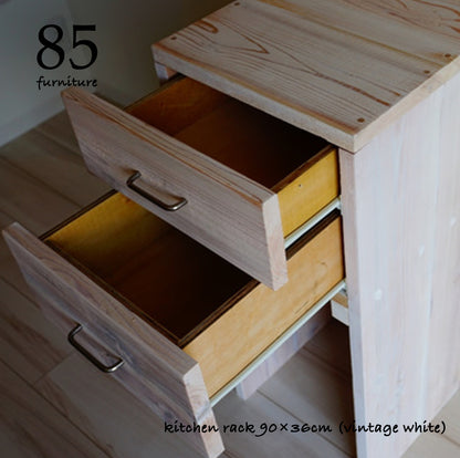 【キッチン隙間台】引出し付き