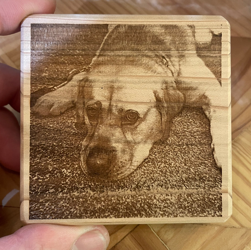 木にレーザープリントしよう！　オリジナルグッズ　　TV ヒルナンデスでも紹介