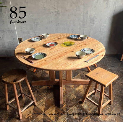 【癒されるダイニングテーブル】直径120cm　十字脚