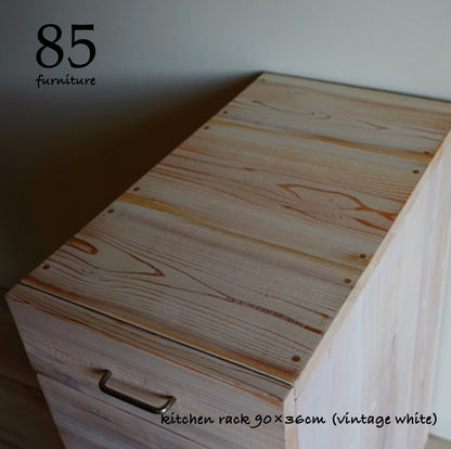 【キッチン隙間台】引出し付き