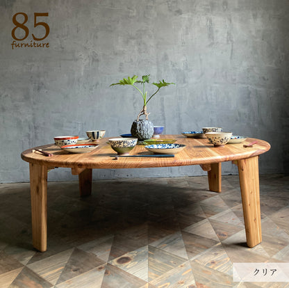 【癒される円こたつ】直径76-120cm  天板付き サイズ５展開