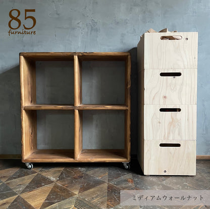 【田の字ラック】69×24-30cm　高さ74.2cm /  80×30cm　高さ85cm   W&F仕上げ