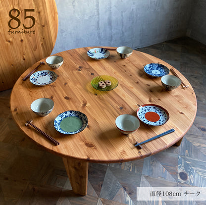 【癒される円こたつ】直径76-120cm  天板付き サイズ５展開