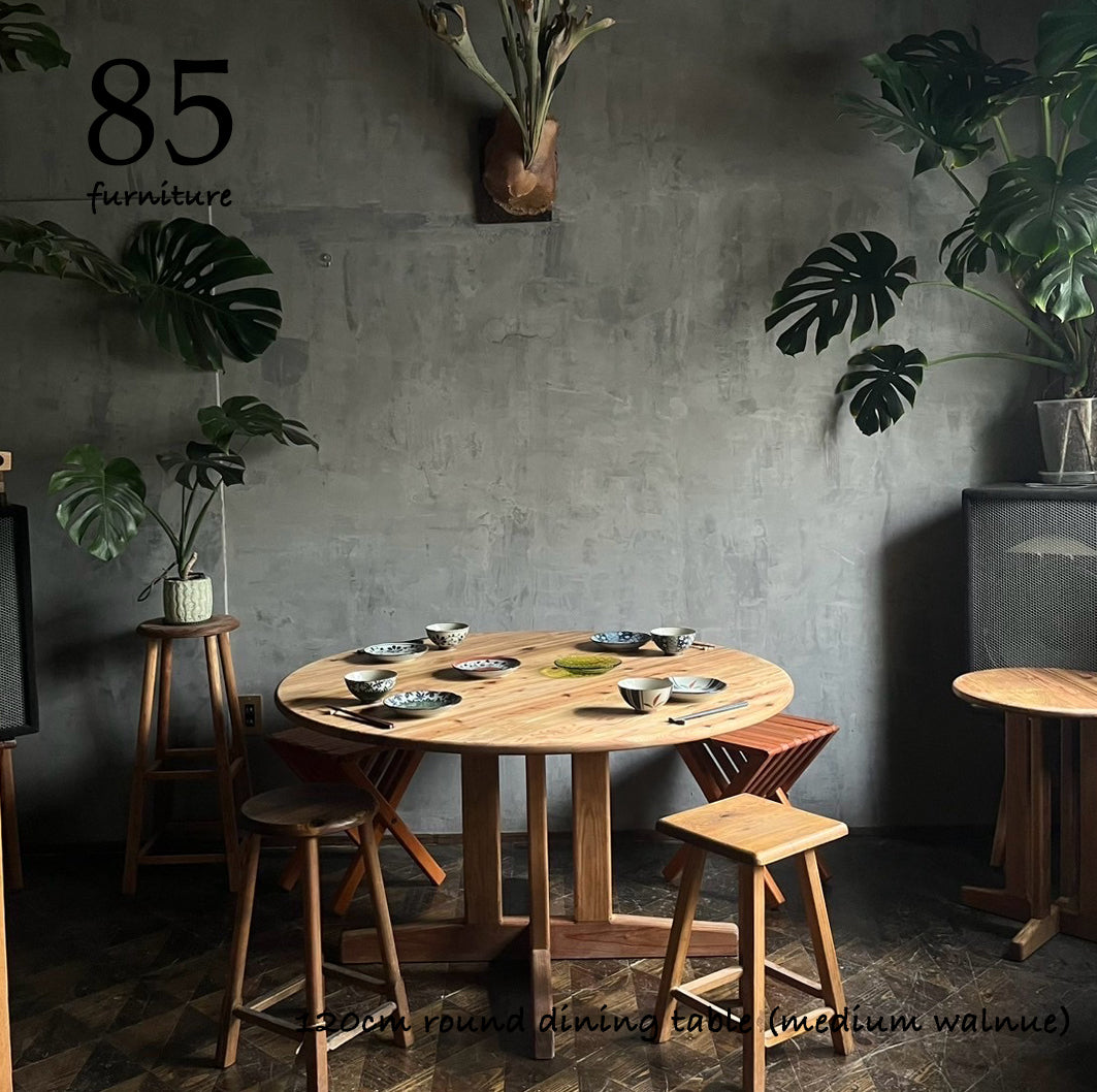 【癒されるダイニングテーブル】直径120cm　十字脚