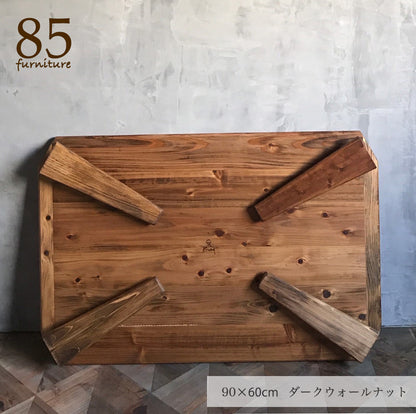 【癒される長方形ちゃぶ台】幅60-120　奥行48-72cm　折りたたみ脚　八角形　サイズ６展開　ローテーブル　 無垢材　【サイズオーダー可能】