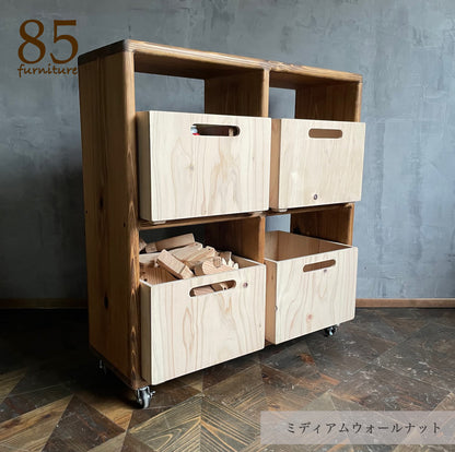 【田の字ラック】69×24-30cm　高さ74.2cm /  80×30cm　高さ85cm   W&F仕上げ
