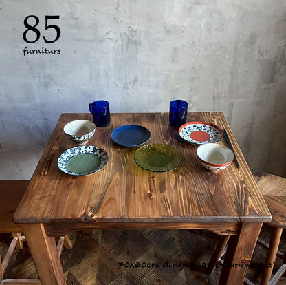 【Wild&Freeカフェテーブル】60×70cm　1〜2人がけ 一人暮らし　ダイニングテーブル　無垢材　おしゃれ