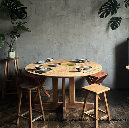 【癒されるダイニングテーブル】直径120cm　十字脚