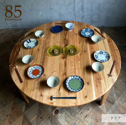【癒される円こたつ】直径76-120cm  天板付き サイズ５展開