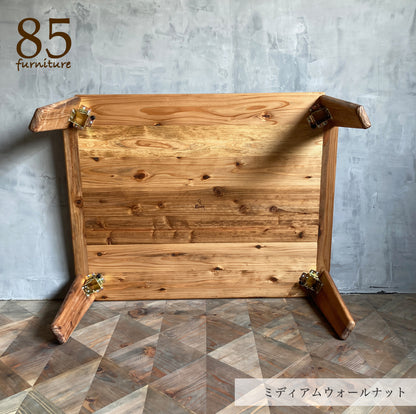 【癒される長方形ちゃぶ台】幅60-120　奥行48-72cm　折りたたみ脚　八角形　サイズ６展開　ローテーブル　 無垢材　【サイズオーダー可能】