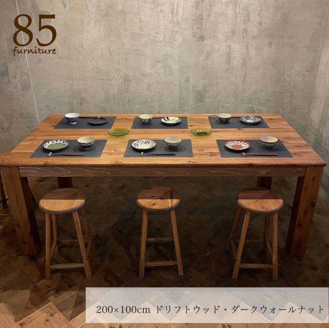 【癒される長方形ダイニングテーブル】幅120-200cm 　奥行70-100cm　高さ72cm　 サイズオーダー可能